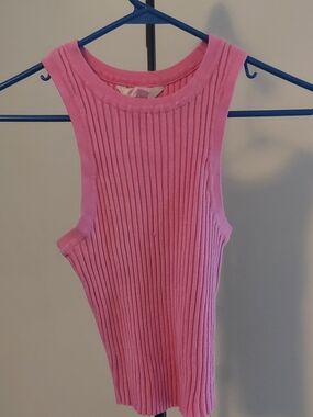 No Boundaries Hot Pink Ribbed Tank